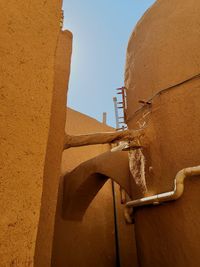 Low angle view of building against clear sky