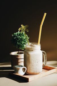 Close-up of coffee on table