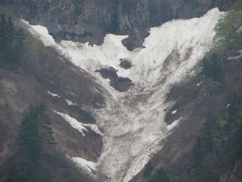 Scenic view of waterfall