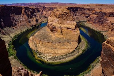 Aerial view of rock formations