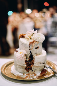 Close-up of cupcakes on table