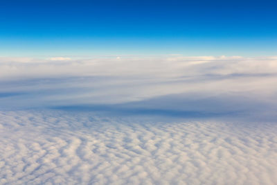 Aerial view of clouds over land