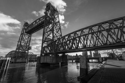 Low angle view of bridge against sky