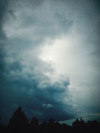 Low angle view of cloudy sky