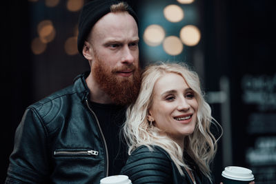 Portrait of smiling young couple