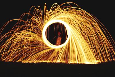 Light painting at night