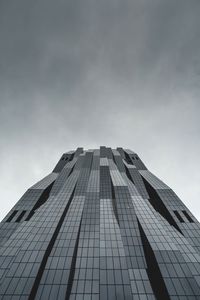 Low angle view of modern building against sky