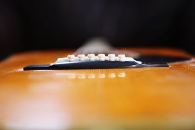 Close-up of ice cream on table
