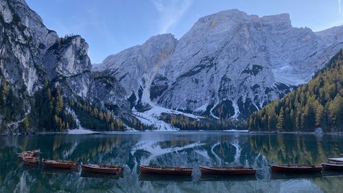 Lago di braies, dolomites, italy