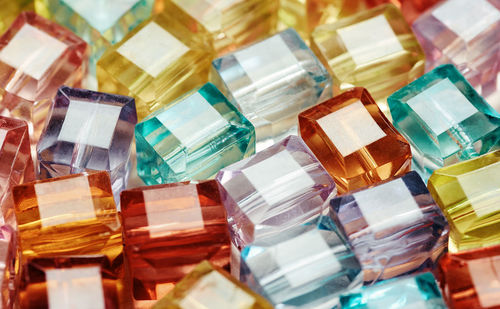 Background of the colorful cube shape beads