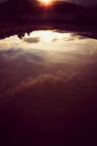 Reflection of sky on water