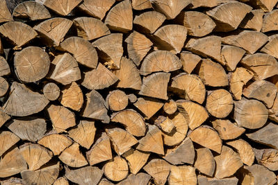 Full frame shot of logs