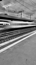 Train at railroad station platform