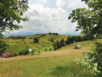 Scenic view of landscape against sky