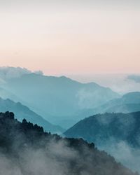 Mountains and clouds