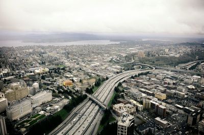High angle view of cityscape