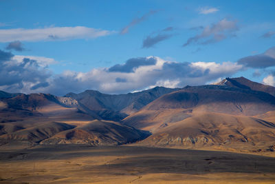 Scenic view of arid landscape against sky