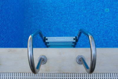 High angle view of swimming pool