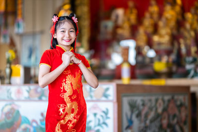 Portrait of smiling girl