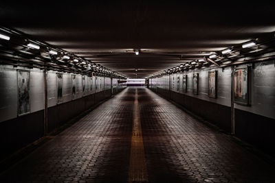 Empty subway tunnel