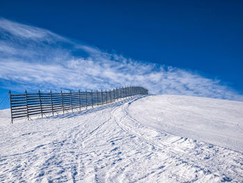 Ski slope in the italian alps of livigno