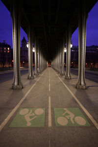 Bicycle road under a bridge