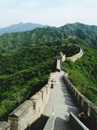 Scenic view of wall of china