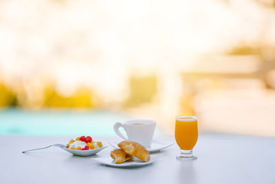 Close-up of drink on table