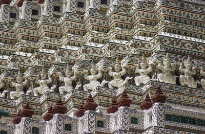 Low angle view of statues on building