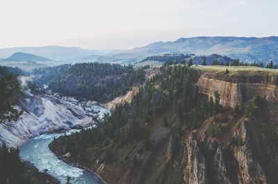 Scenic view of mountain range