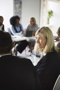 Businesswoman at business meeting