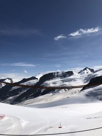 Snow covered mountain against sky