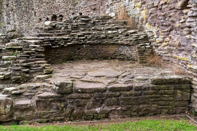 View of old stone wall