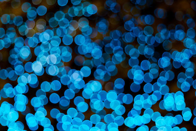 Defocused image of illuminated lights