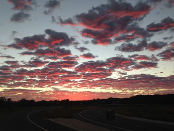 Country road at sunset