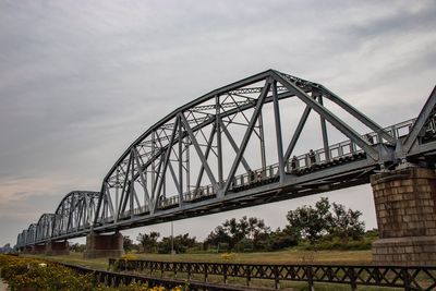 Low angle view of bridge against sky