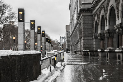 City street during winter