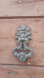 Close-up of old door knocker