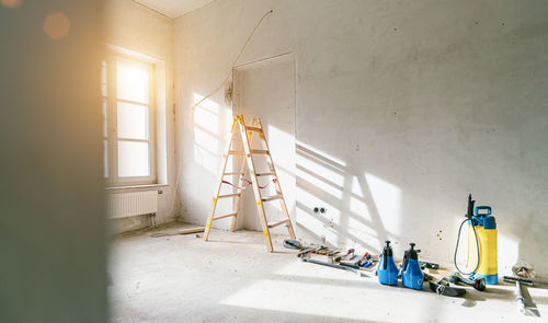Interior of construction site at home