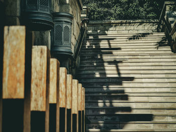 Staircase, sticks and shadows