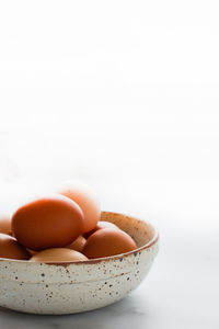 Close-up of eggs in bowl