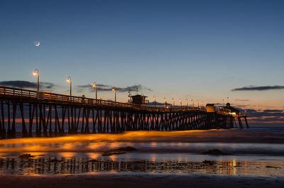 View of pier in sea
