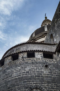 Low angle view of church against sky