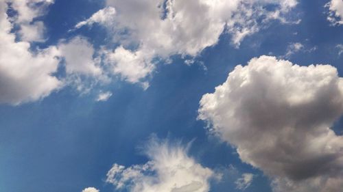 Low angle view of clouds in sky