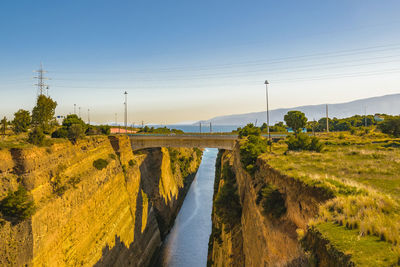 Scenic view of river against clear sky