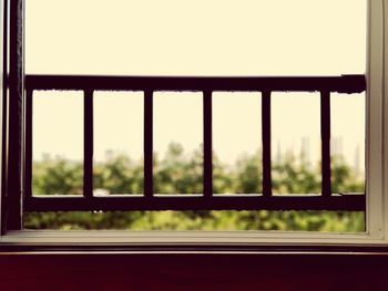 Close-up of window against clear sky