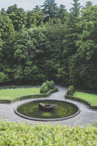 View of garden in park