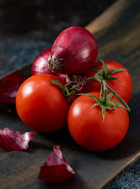 Close-up of tomatoes on table