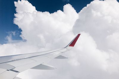 Airplane flying in sky