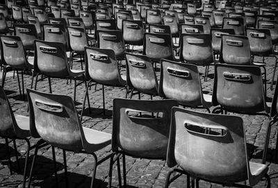 Full frame shot of chairs